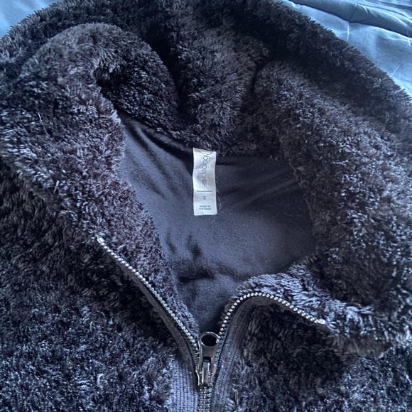 Ideology Women Quilted Faux-Fur Fleece Winter Jacket Full-Zip Black Small - Picture 3 of 6